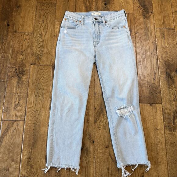 Madewell Denim - Madewell Jeans Womens 26 Mid Rise Classic Straight Stretch Light Wash Denim